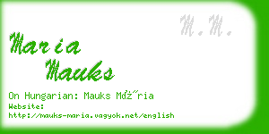 maria mauks business card